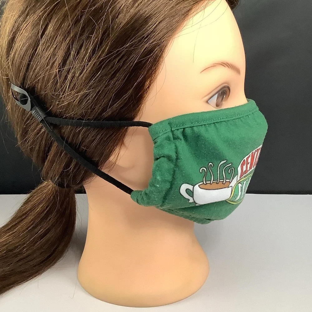 Vintage 90s FRIENDS Green Central Perk Face Mask OS